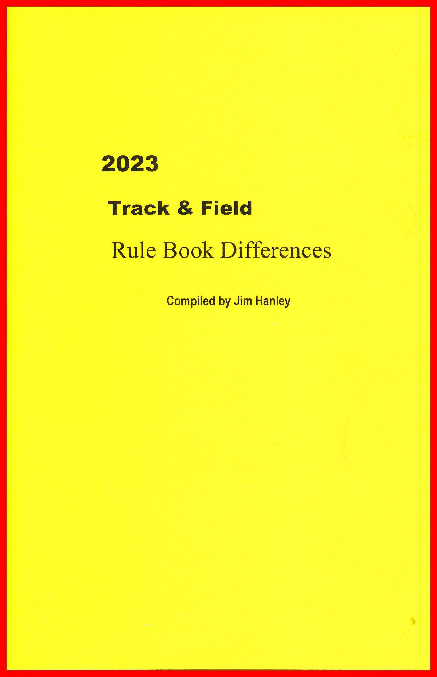 Track & Field Rule Book Differences
